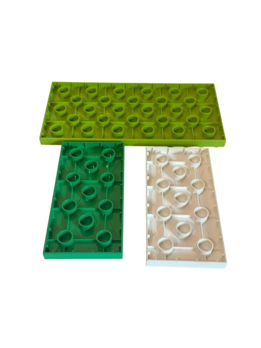 LEGO Duplo Baseplates Lot of 3 White Green 8x4 6x12 for Building
